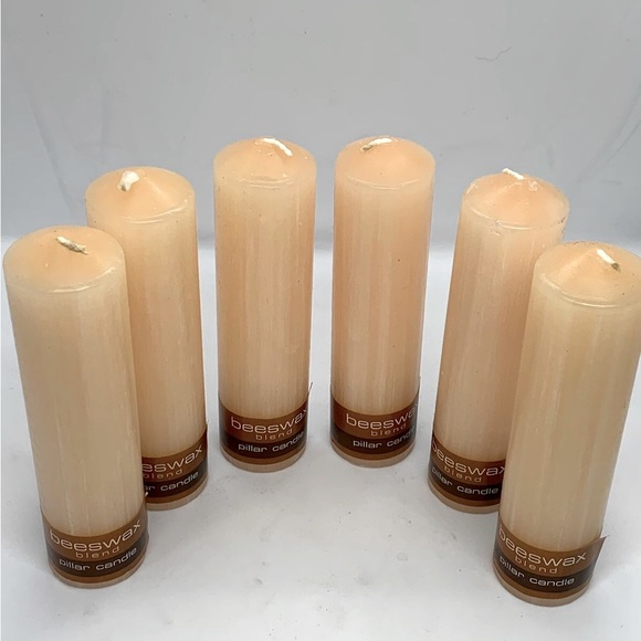 Wright Power Other - Limited Edition Pale Pink Beige Beeswax Blend Candles Pack of 6 14.5cm x 3.8cm